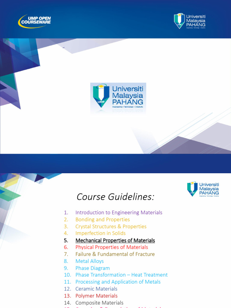 BFF1113 Engineering Materials Topic 3 | PDF | Deformation (Engineering ...