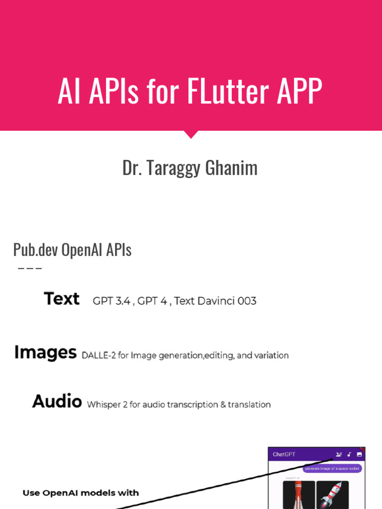 Lecture 5 - Mobile Programming - F24 AI APIs For FLutter APP | PDF ...