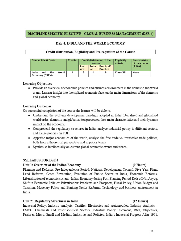 BMS DSE GBM Sem-4 | PDF | Trade | Industrial Policy