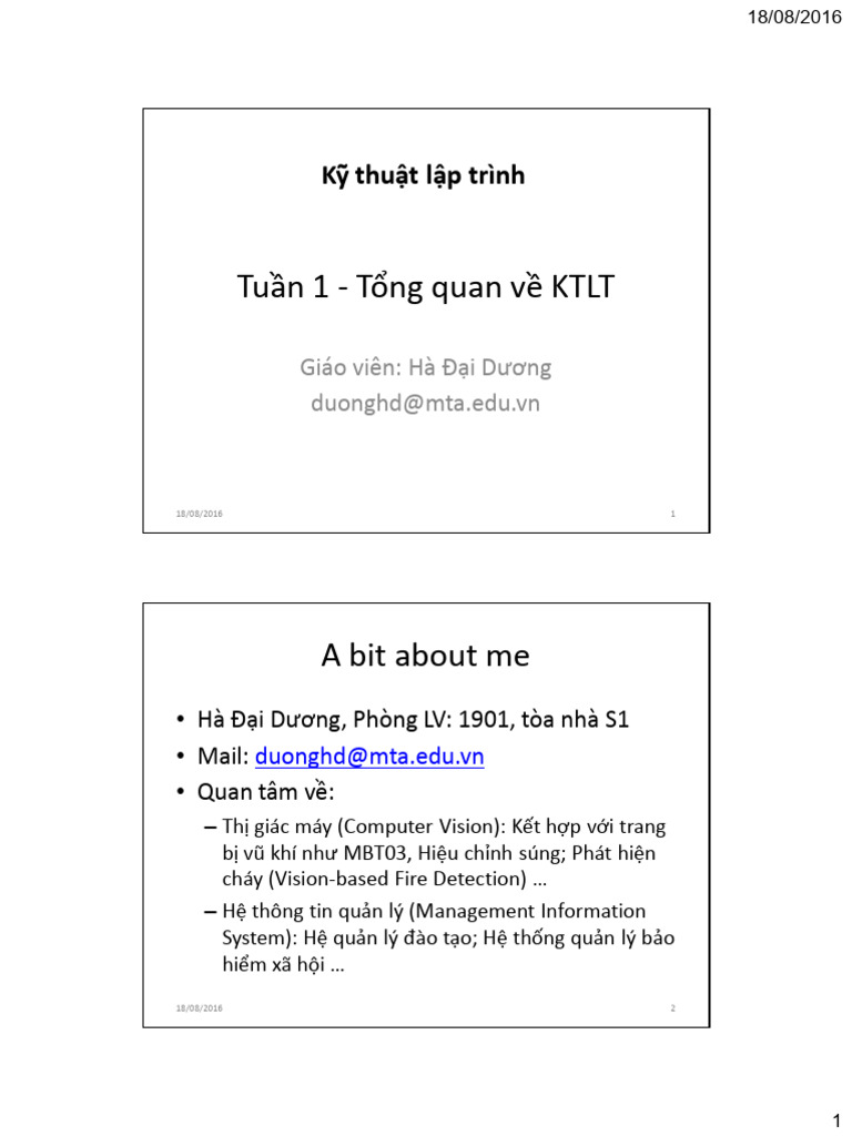 Tuan 01 Tong Quan Ve KTLT | PDF