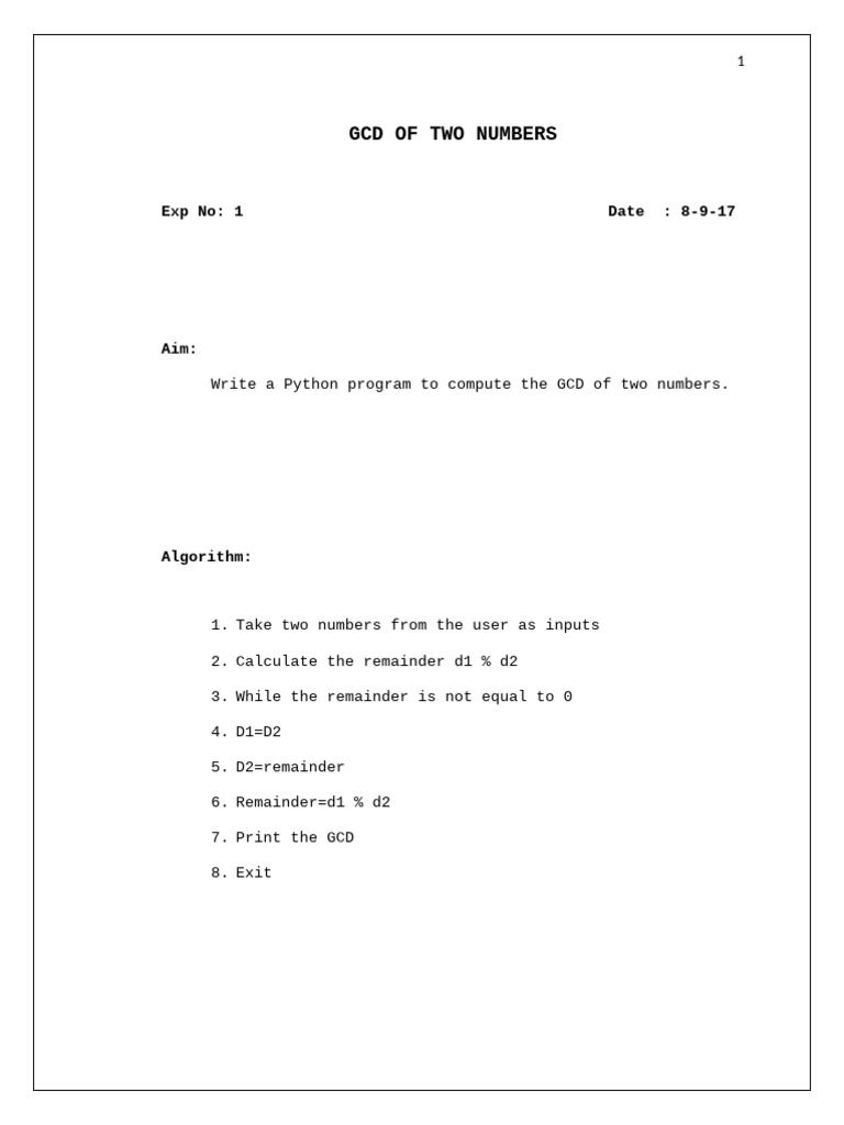 GE8161 Python Lab Manual | PDF | Exponentiation | Theoretical Computer ...