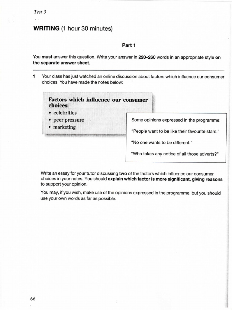 Adv. Test 23 Writing | PDF