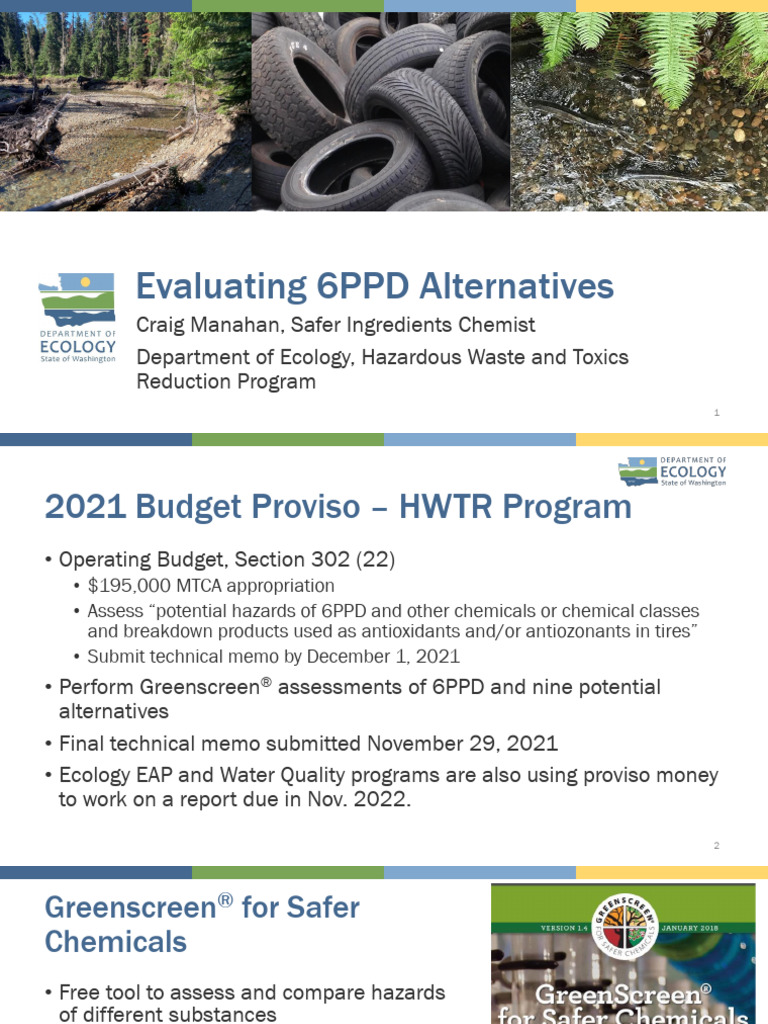 6ppd Proviso Science Update 051822 | PDF | Chemical Substances ...