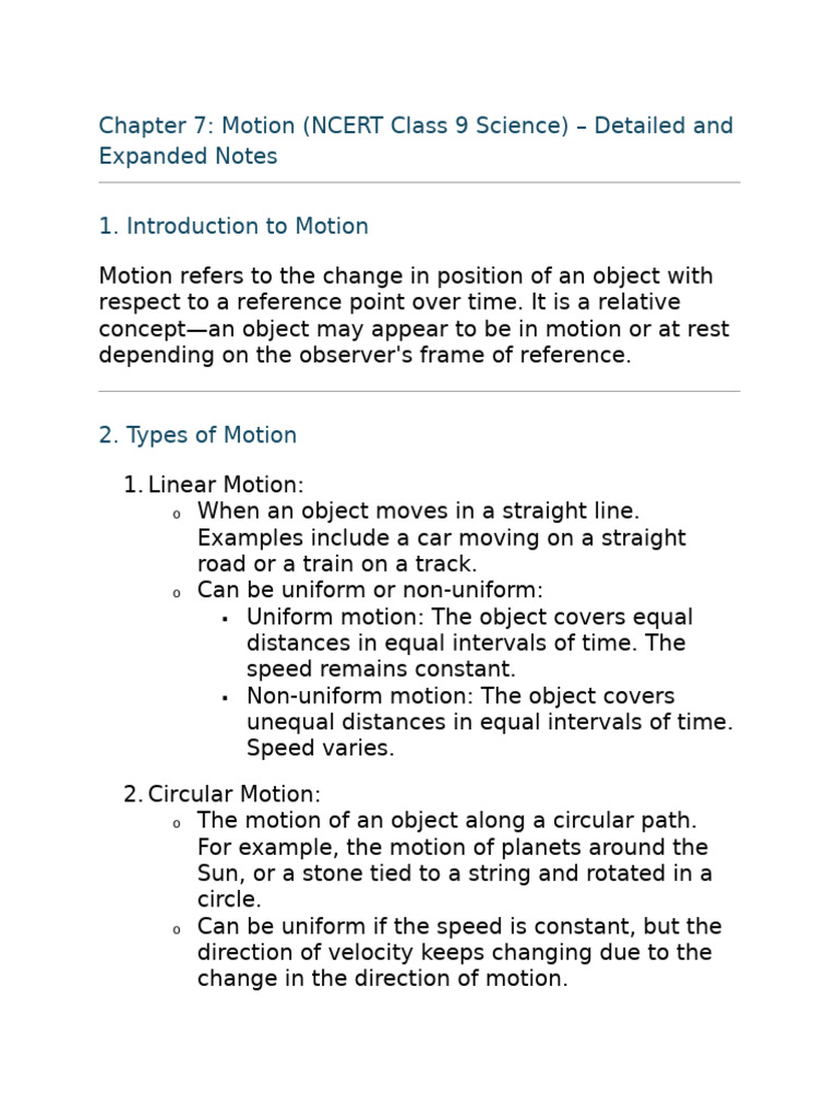 Fundamentals of Basic Physics - Motion | PDF | Acceleration | Velocity