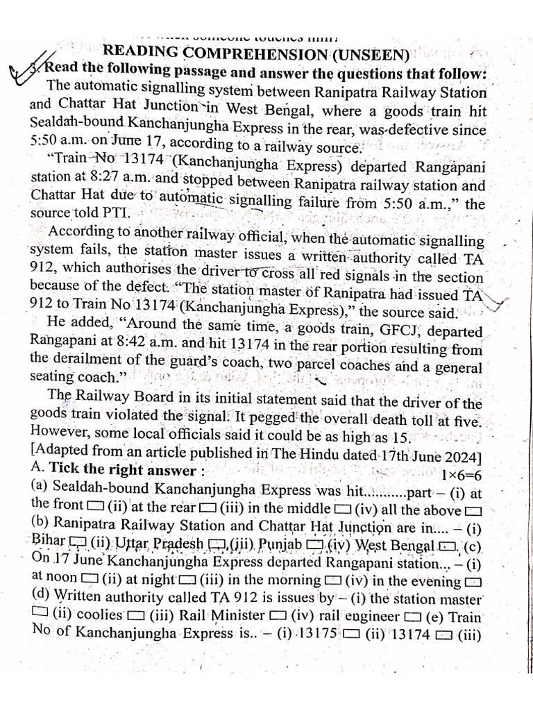 Comprehension Passage 1 | PDF