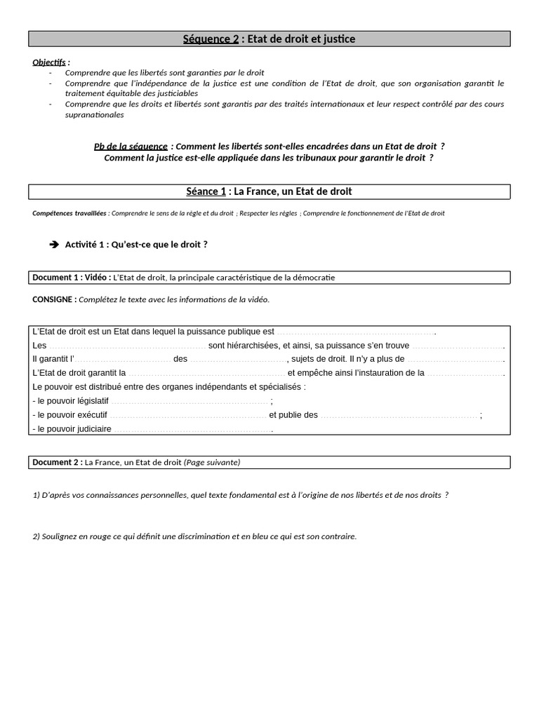 SQ 2 EMC 4ème | PDF | Justice | Crime et violence