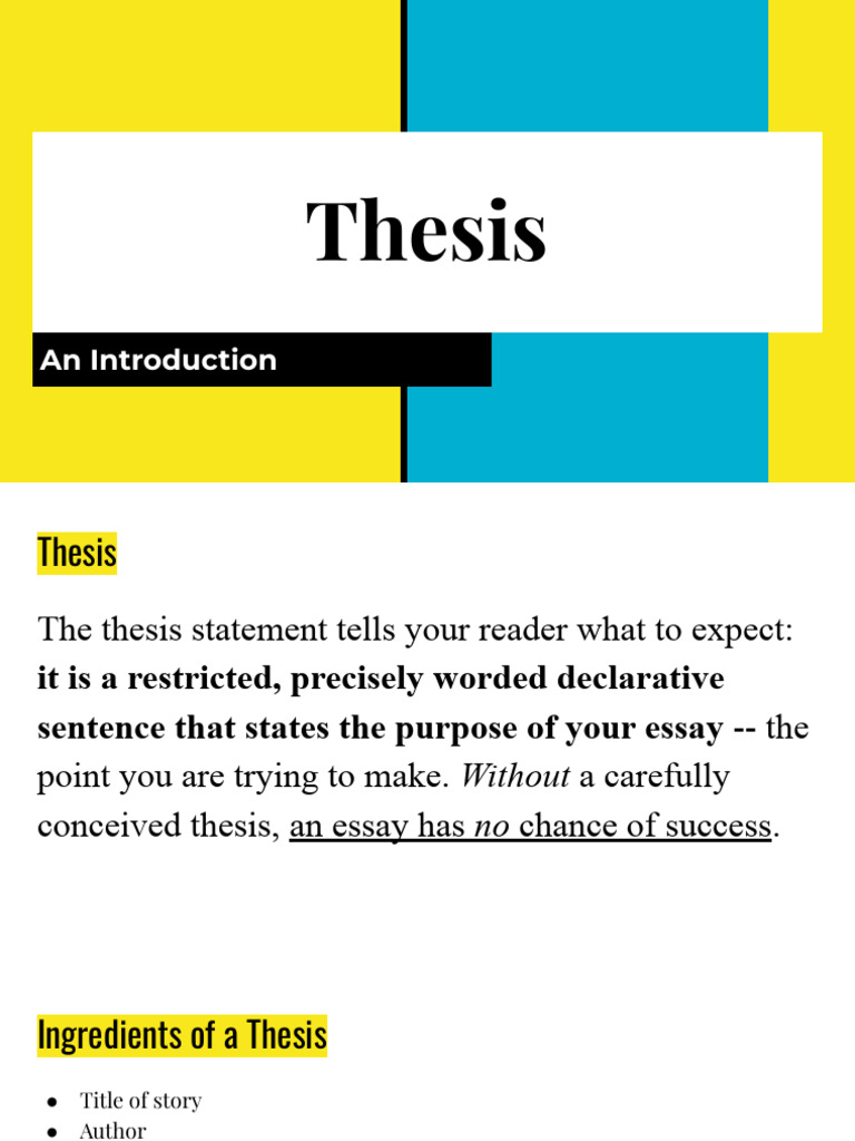 Thesis Introduction Slides | PDF