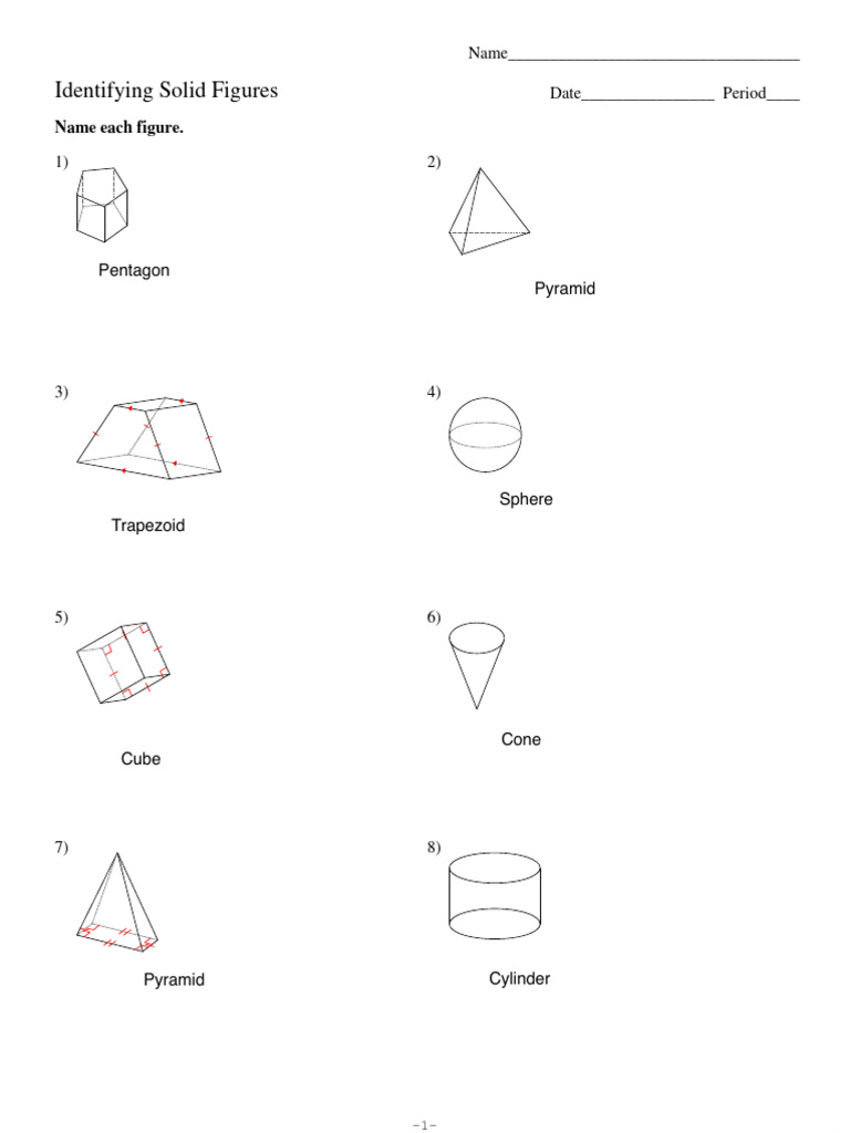 WU Identifying+Solid+Figures | PDF | Geometric Shapes | Euclidean Geometry