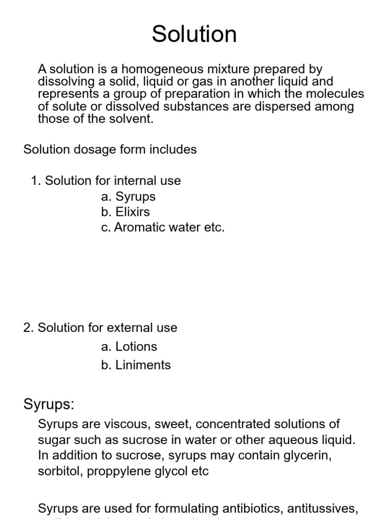 Solution 2025 | PDF | Solubility | Mass Concentration (Chemistry)