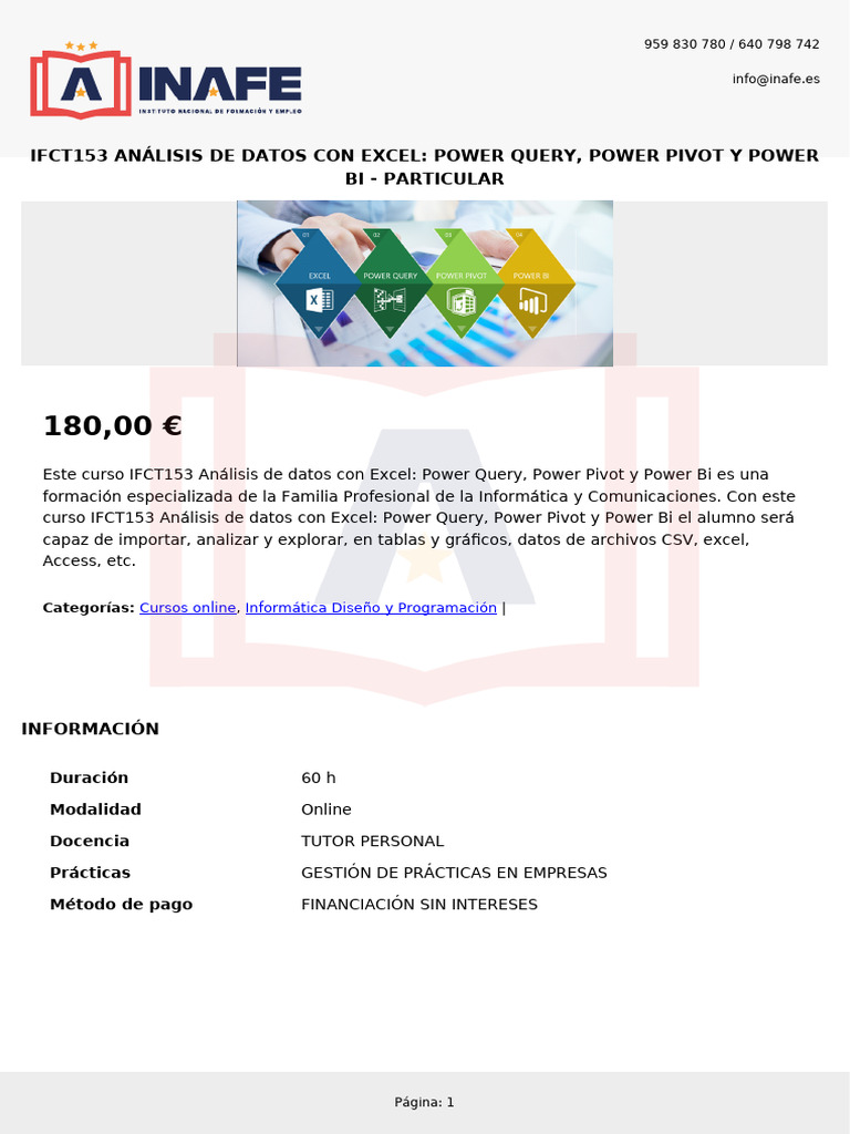 Ifct153 Anlisis de Datos Con Excel Power Query Power Pivot y Power Bi ...