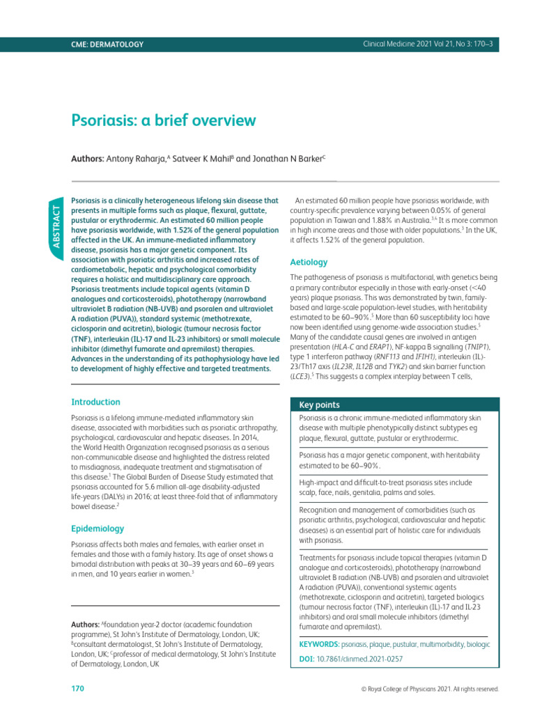 jurnal 1 | PDF | Psoriasis | Human Diseases And Disorders