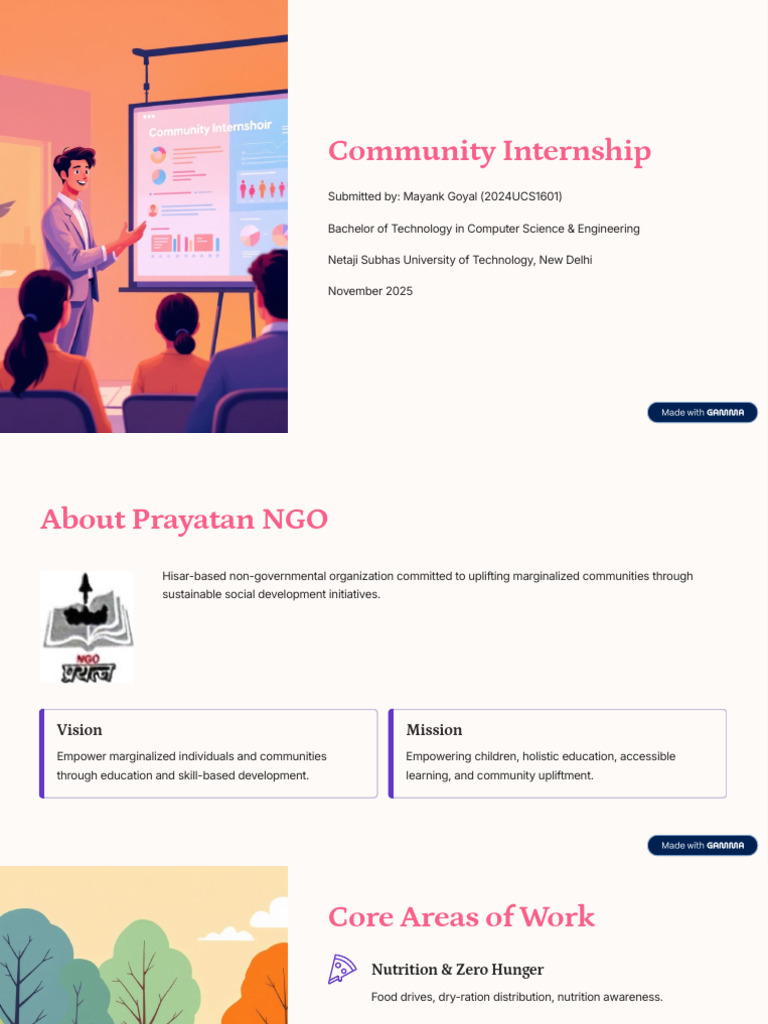Community Internship | PDF | Hunger