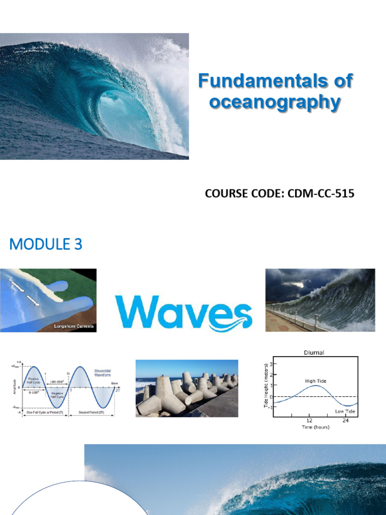 Fundamentals of Oceanography Waves Tides Tsunami | PDF | Motion ...