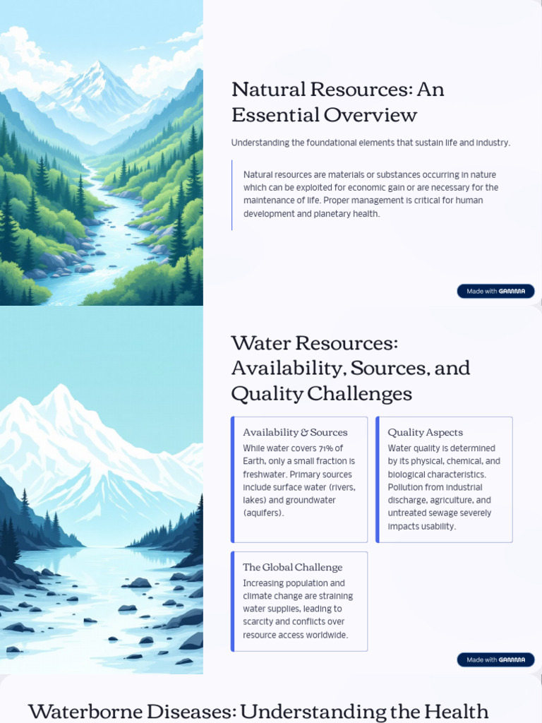Natural Resources An Essential Overview | PDF | Drinking Water ...