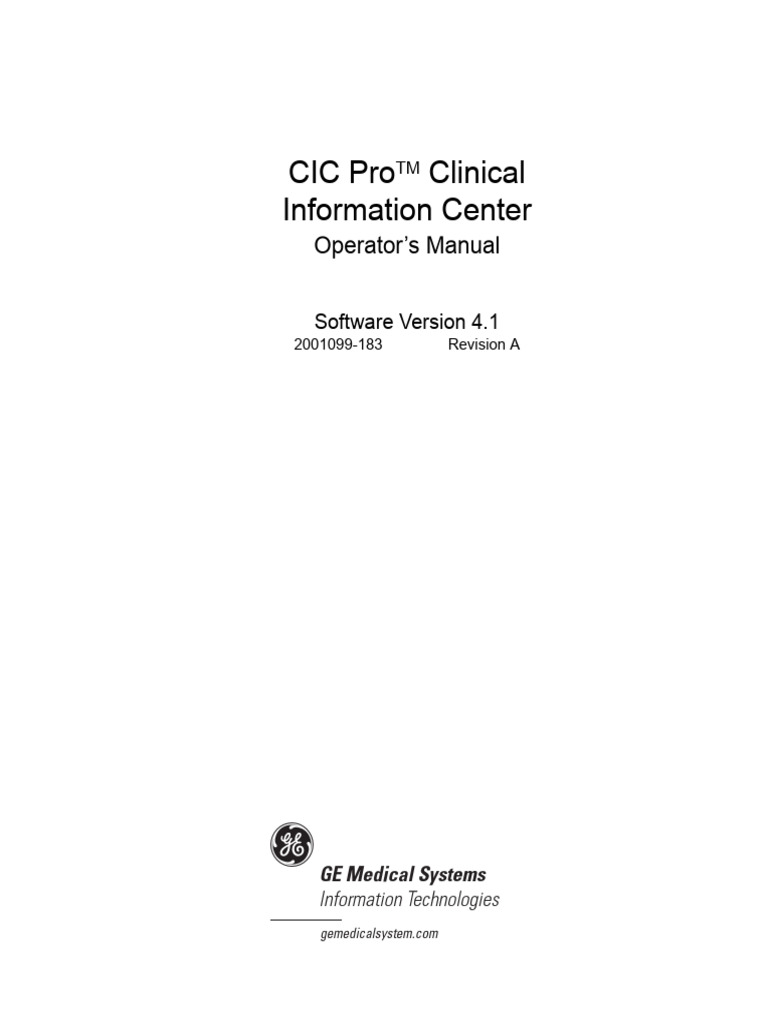 1.4.3.2. - MAN - GE CIC - User Manual | PDF | Button (Computing) | Menu ...