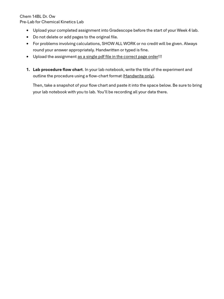 Kinetics Pre Lab | PDF