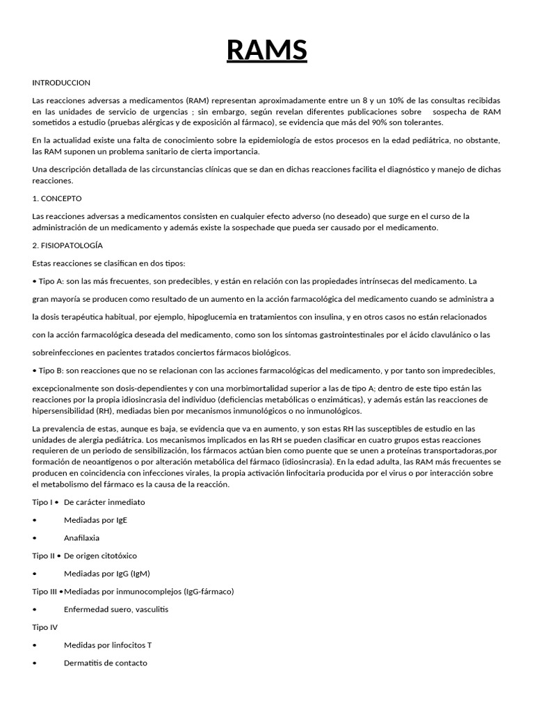 Rams | PDF | Alergia | Diagnostico medico
