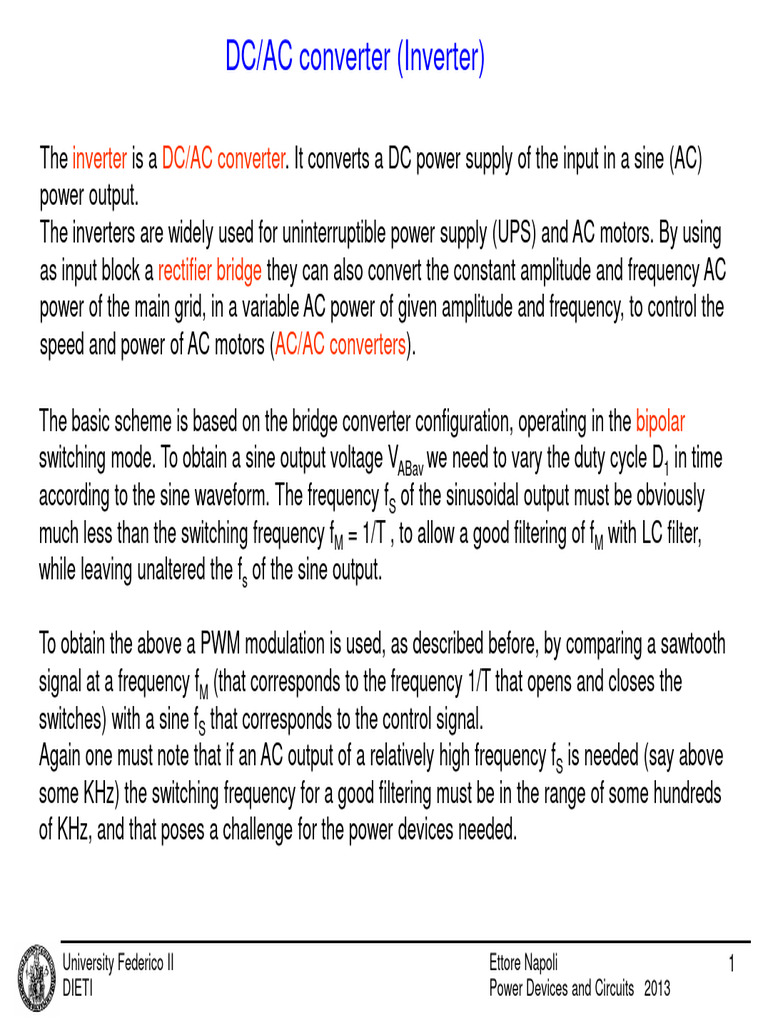 05 Inverters | PDF | Power Inverter | Electronics