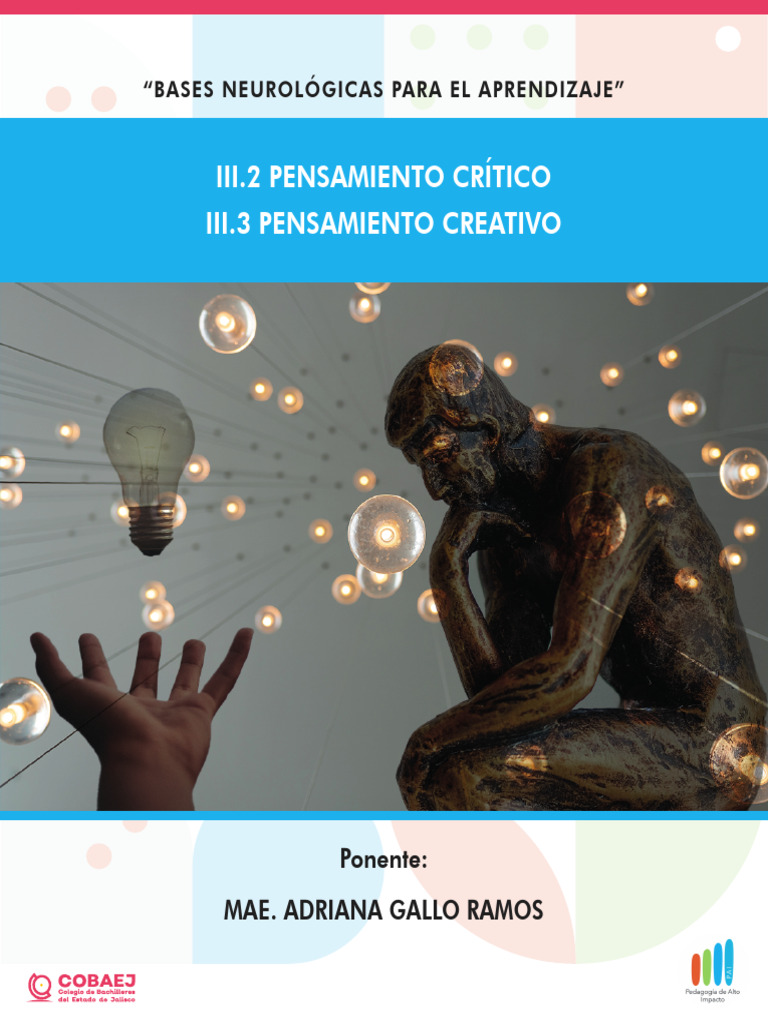 III PENSAMIENTO CRÍTICO Y CREATIVO (manual) | PDF | Pensamiento ...