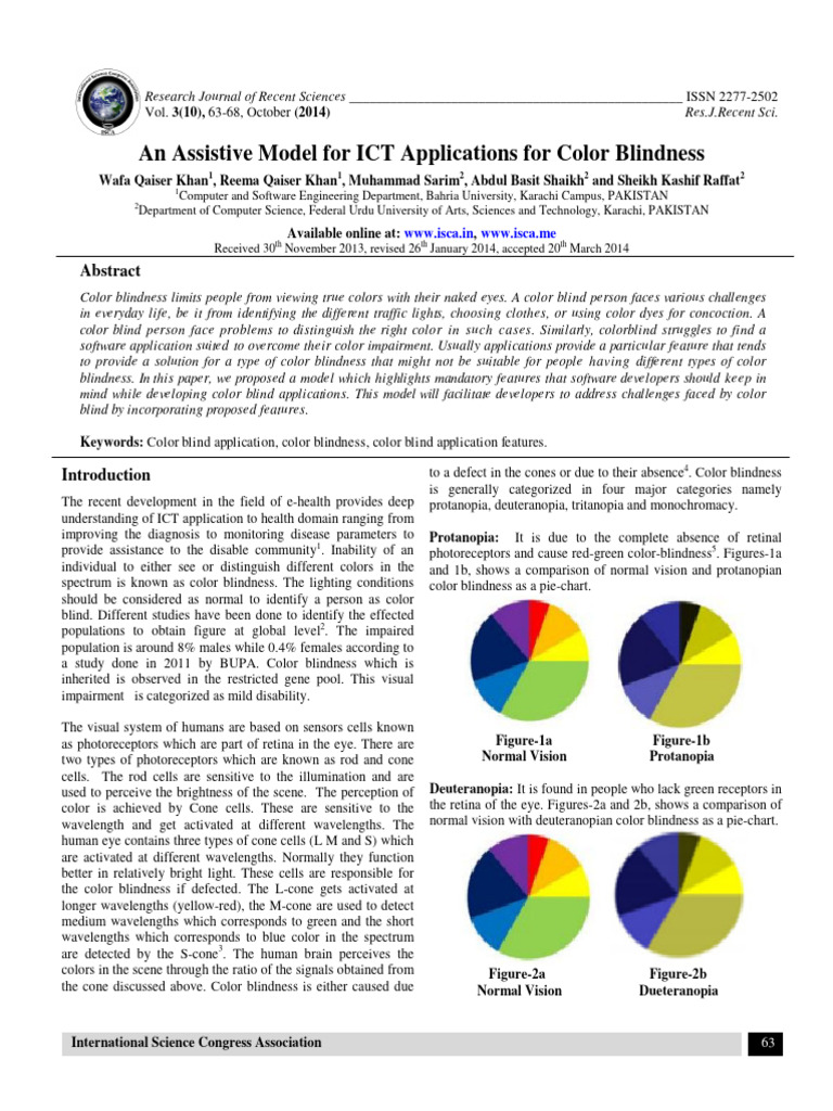 KHAN 2014 - An Assistive Model for ICT Applications for Color Blindness ...