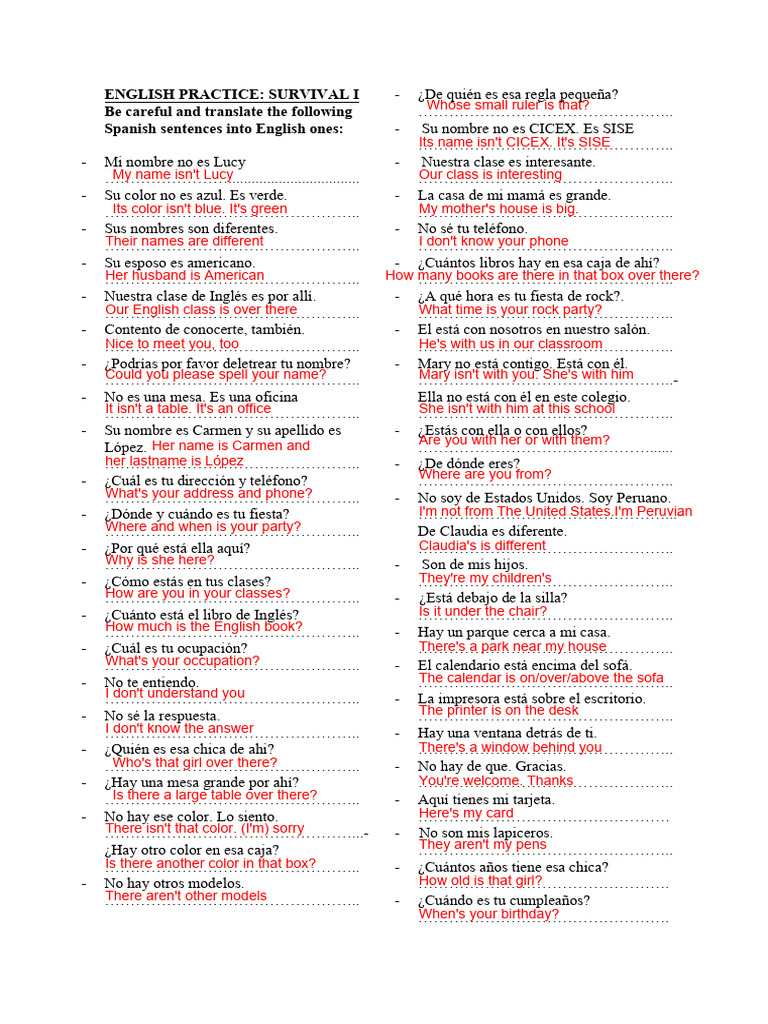 English Practice | PDF