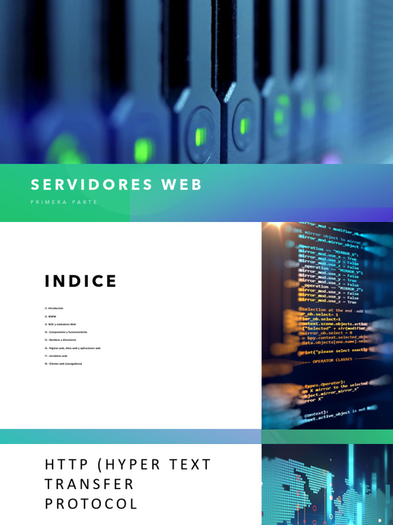 Servidores Web - PRIMERA PARTE | PDF | Red mundial | Internet y web
