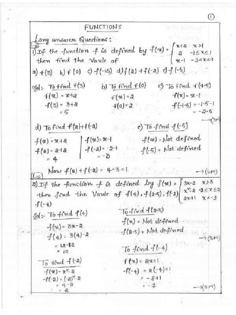 Functions and Matrics | PDF