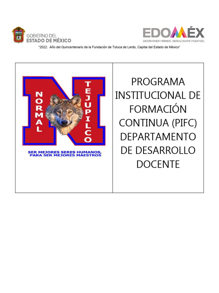 Pifc. Avalado. 22-23 | PDF | Enseñando | Maestros