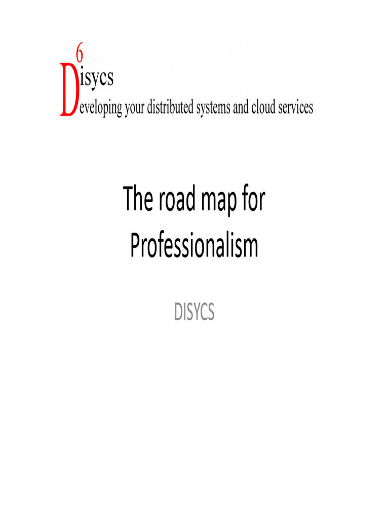 The Road Map For Professionalism | PDF | Software Bug | Software ...