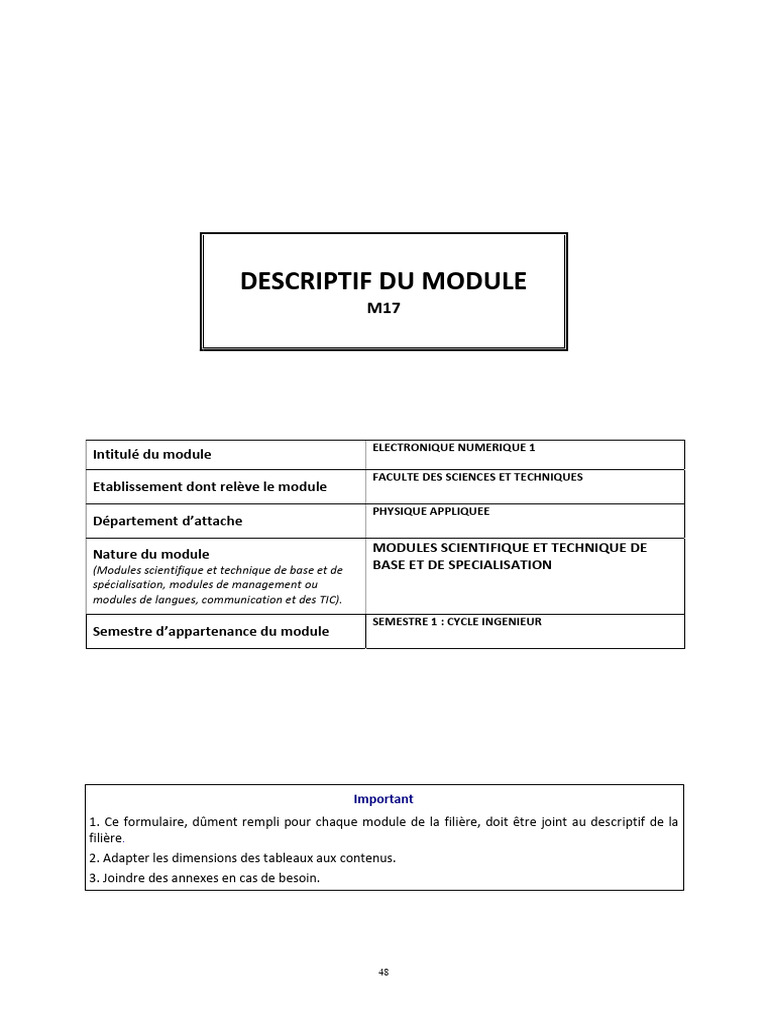 Fiche de Module m17 | PDF | Électronique