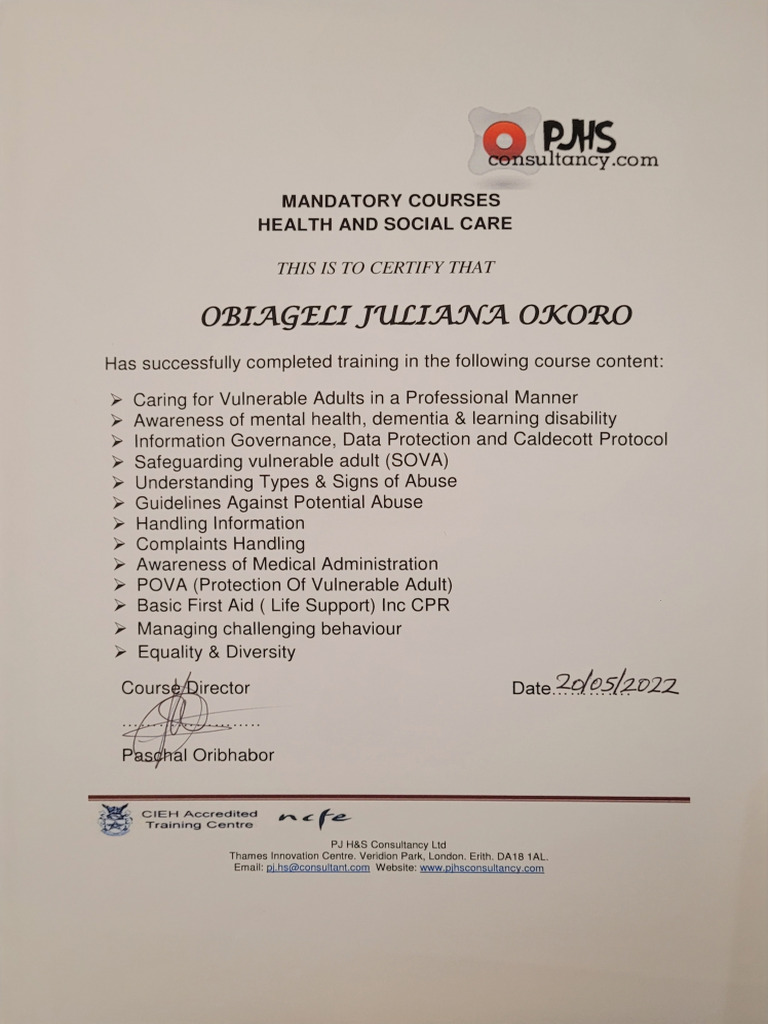 Care Cert | PDF