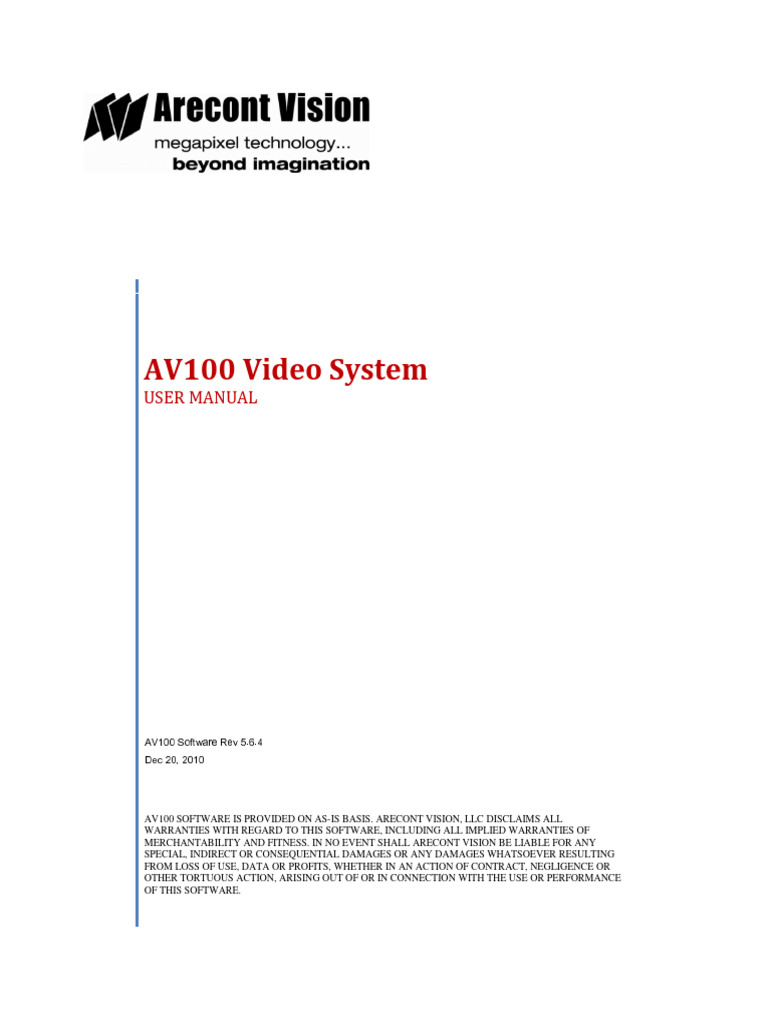 AV100 Manual | PDF | Exposure (Photography) | Display Resolution