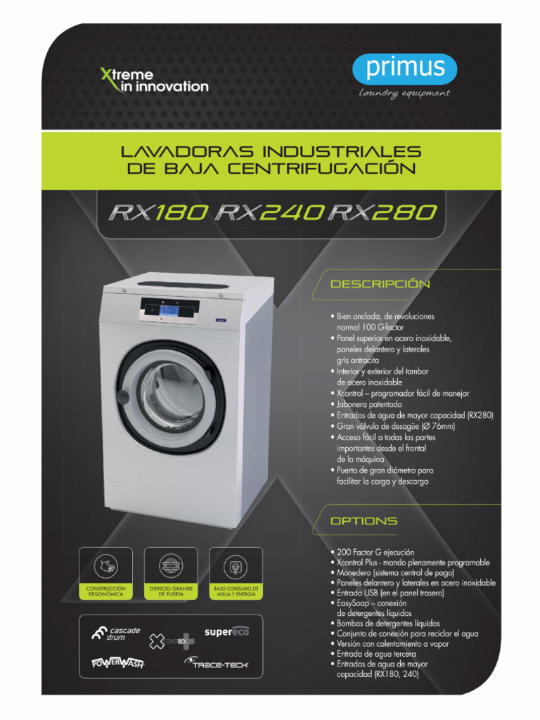 Rx180, Rx240, Rx280 Primus | PDF