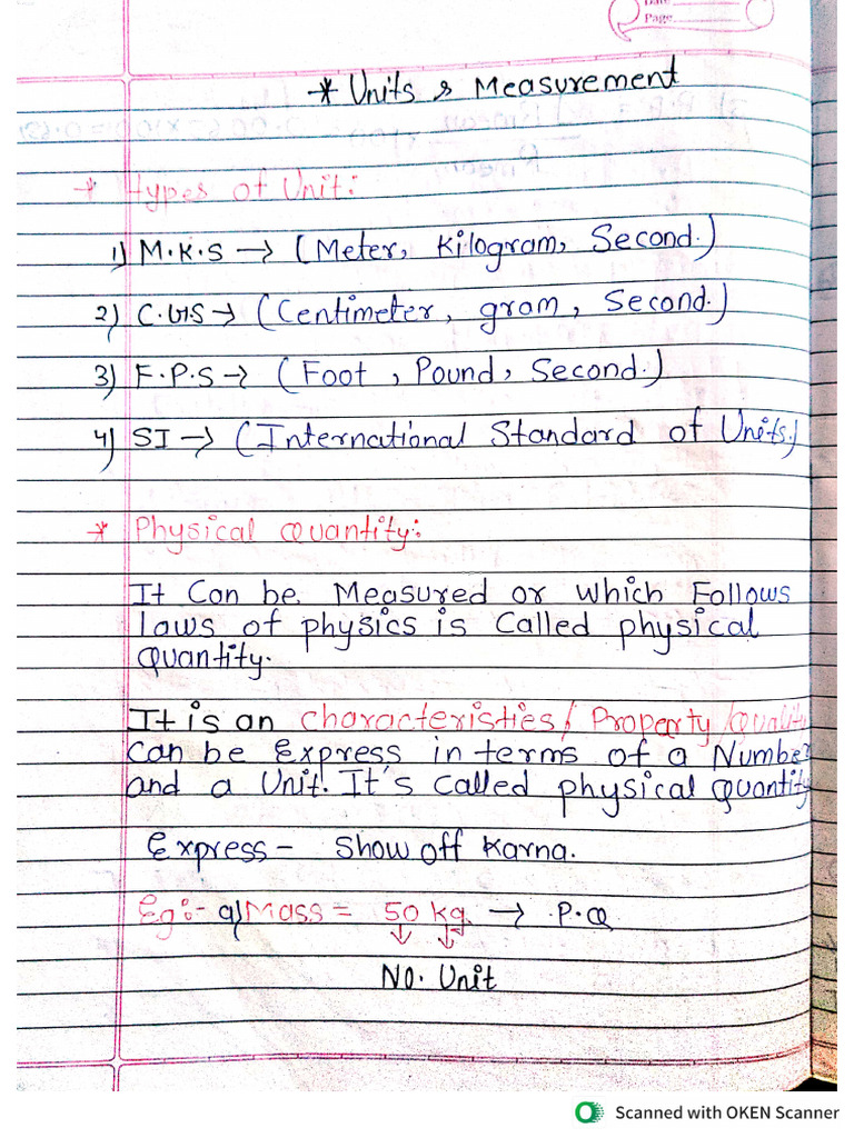 1 - Units and Measurements | PDF