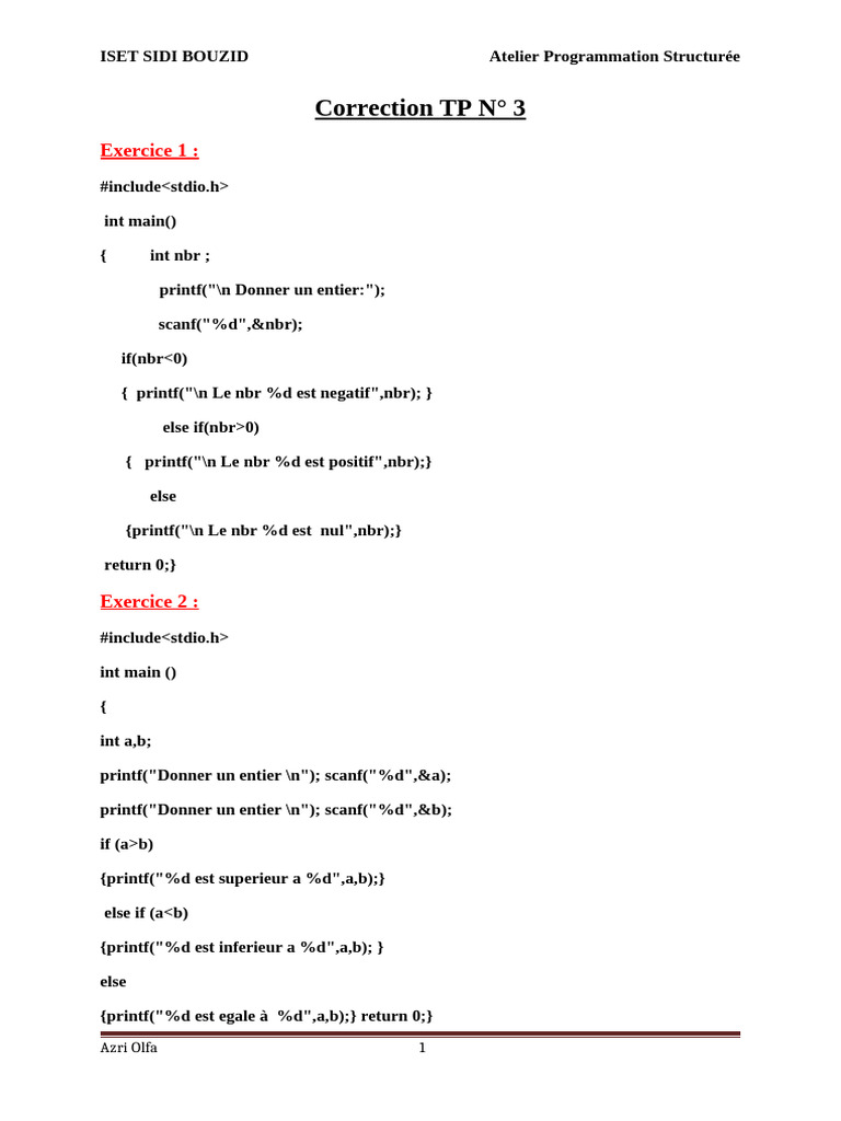 Correction TP N 3 | PDF | Équation du second degré | Ingénierie ...