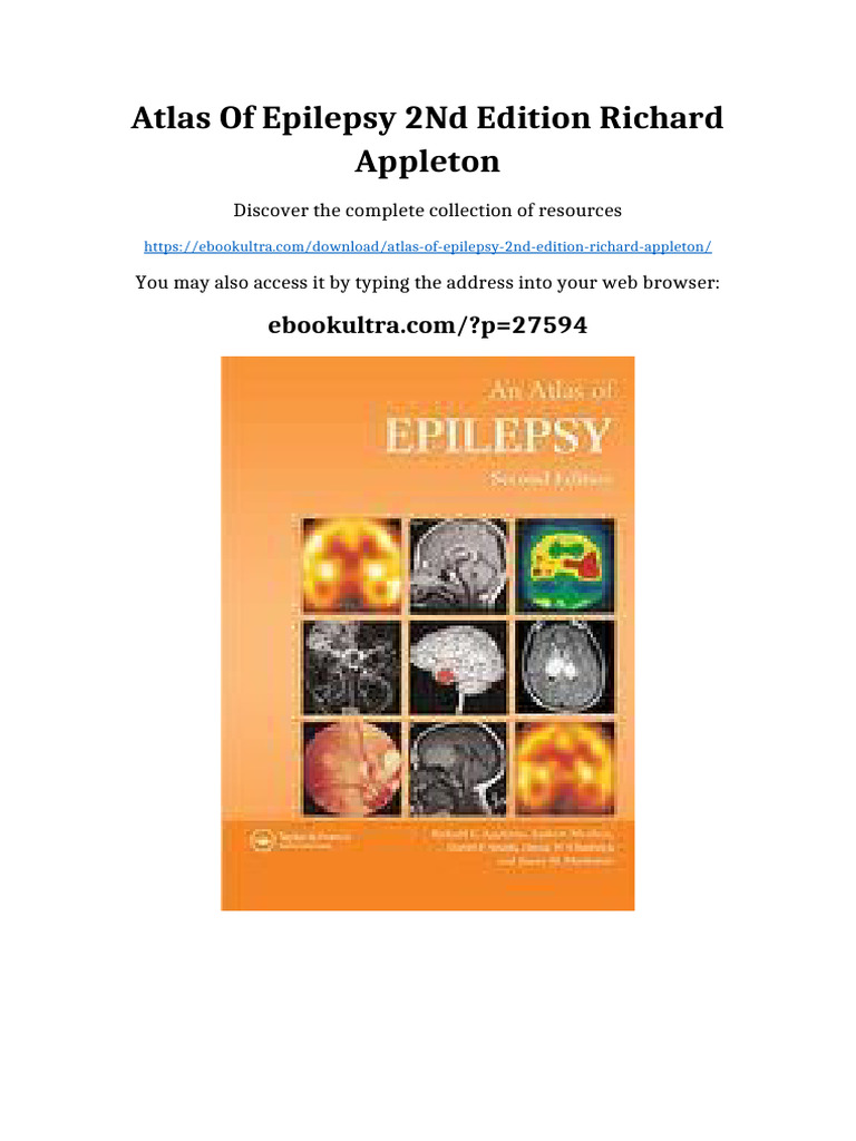 Atlas of epilepsy 2nd Edition Richard Appleton digital version 2025 ...