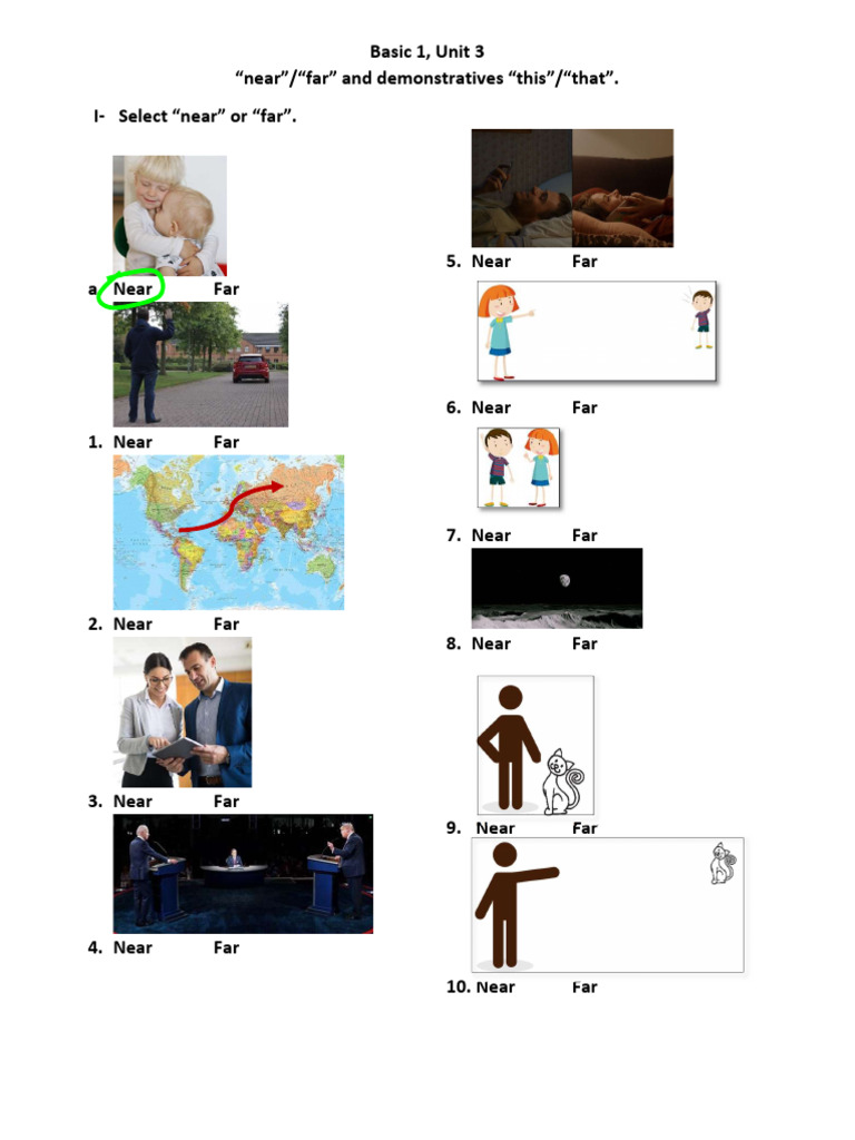 Near Far Demonstratives This That | PDF