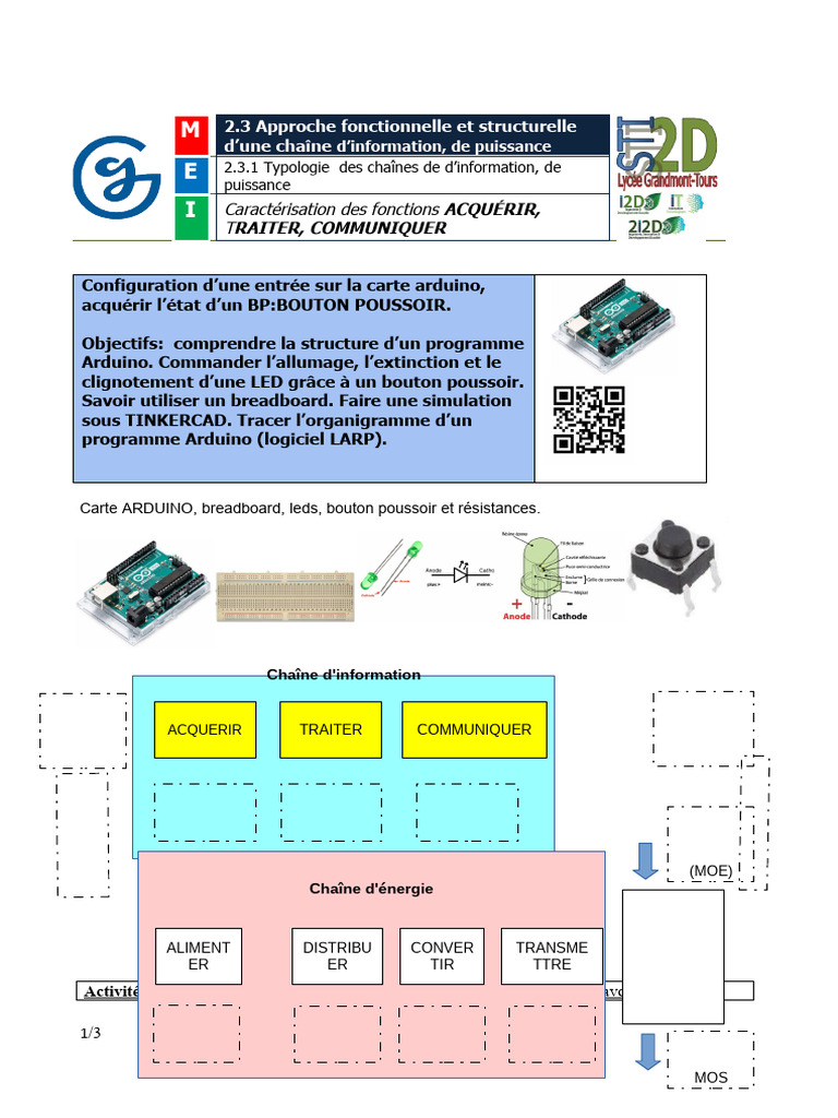 TP 2 Arduino Entree BP Video | PDF | Arduino | Informatique