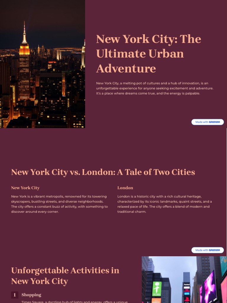 new york city the ultimate urban adventure | PDF | New York City | Food ...