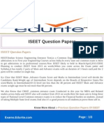 ISEET Question Papers