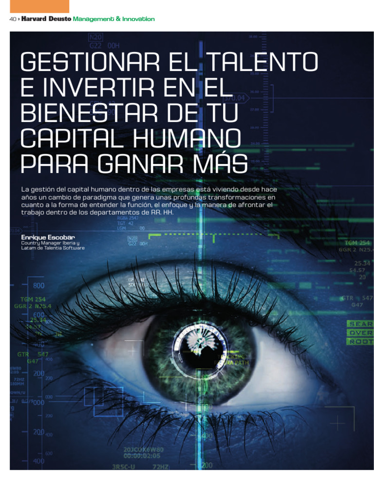 Gestionar El Talento e Invertir en El Bienestar de Tu Capital Humano ...