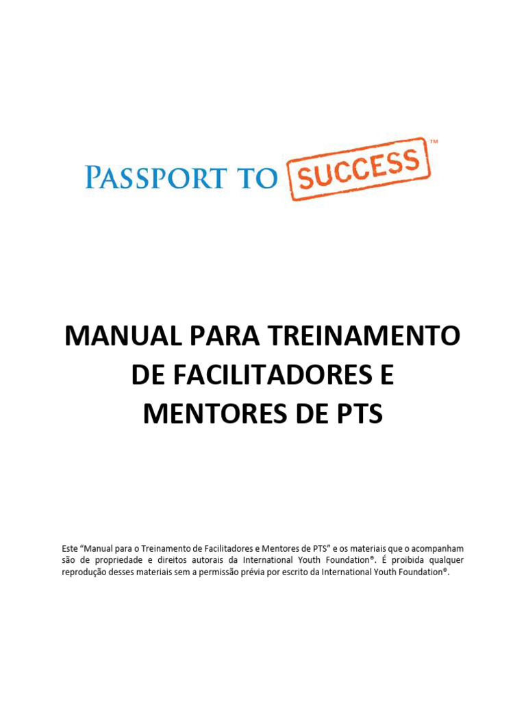 Manual de Facilitação PTS TOT - Revisado 2025 | PDF | Facilitador ...