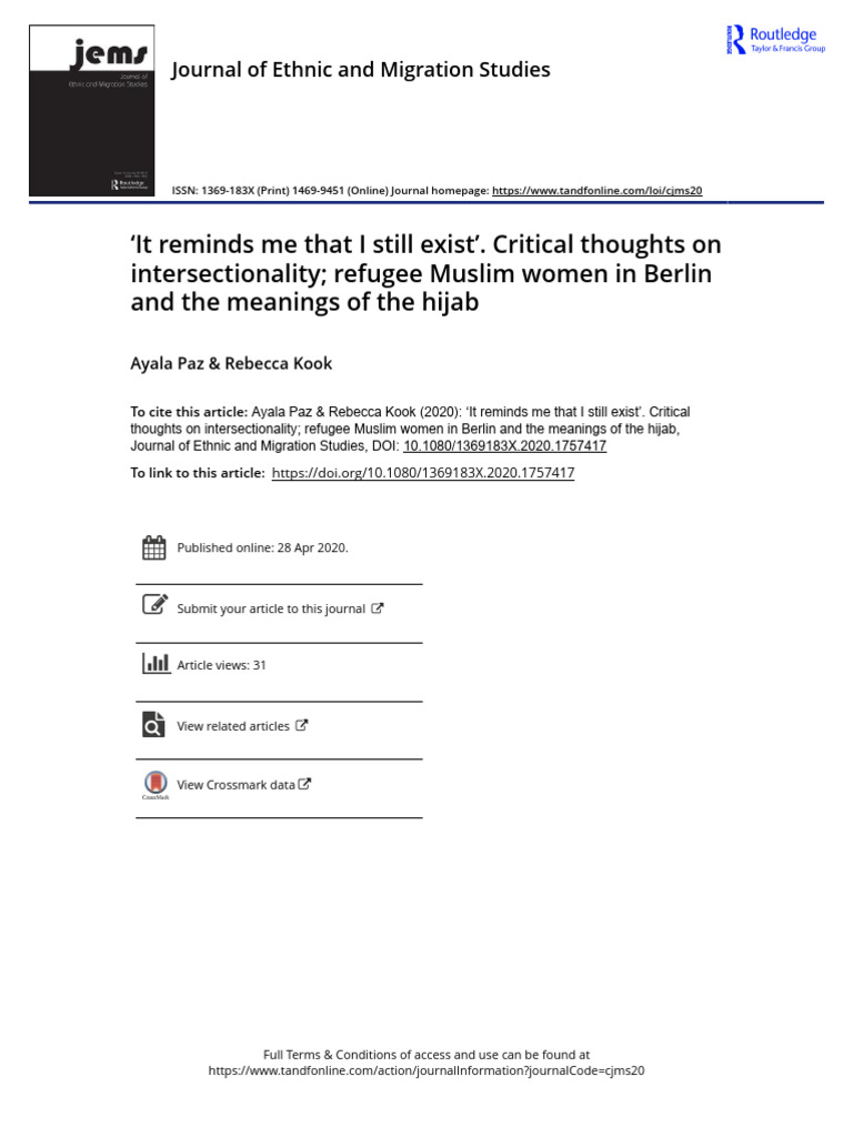 ‘It Reminds Me That I Still Exist’ - Ayala Paz | PDF | Hijab ...