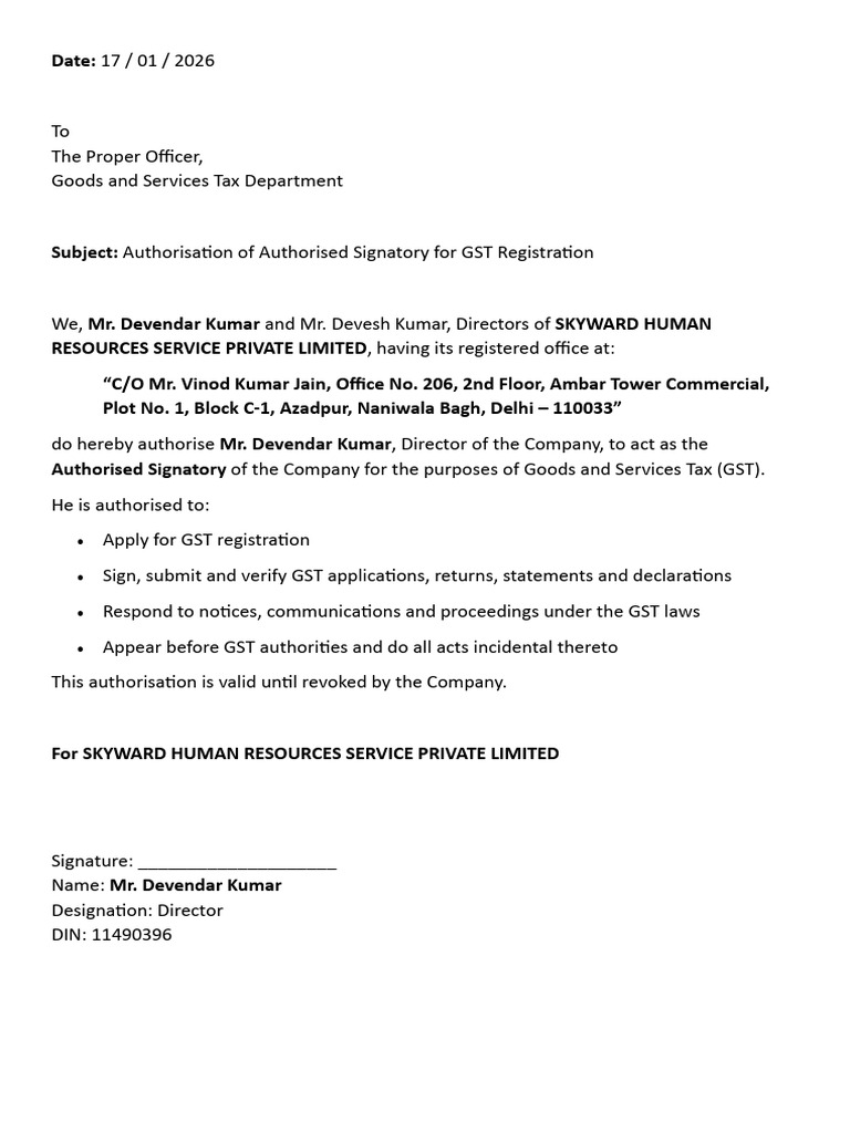 Authorised Signatory | PDF