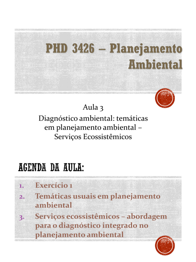 2023 - Aula3 - Pha 3426 | PDF | Economia | Ecologia