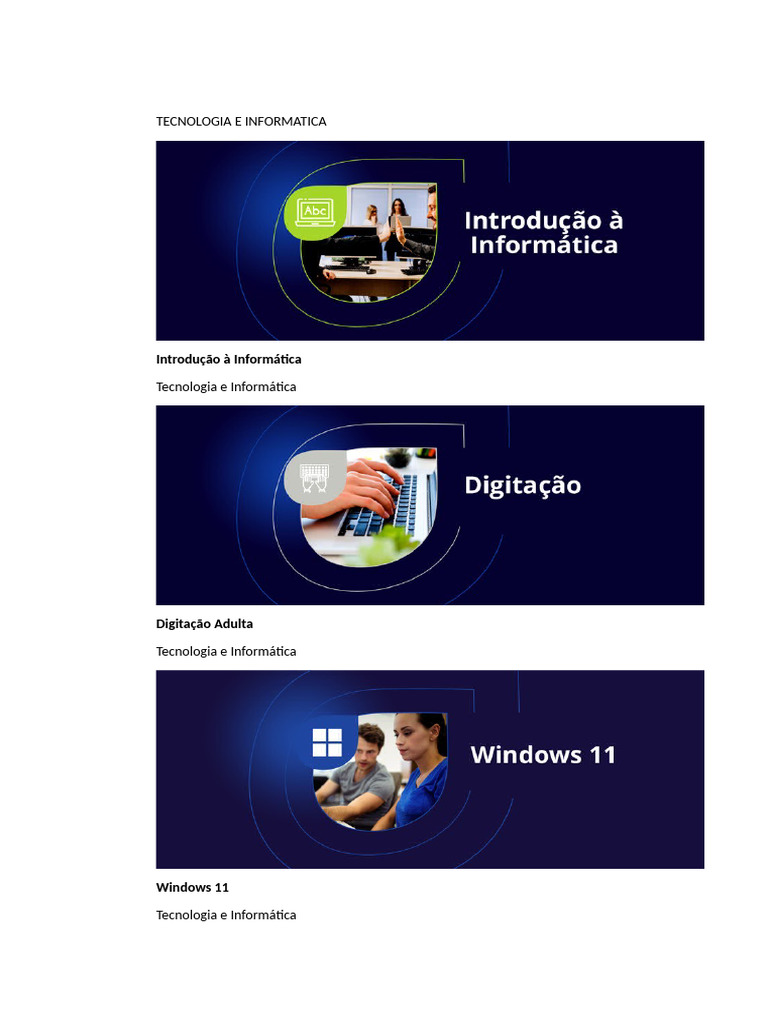 Tecnologia e Informatica | PDF | Informática