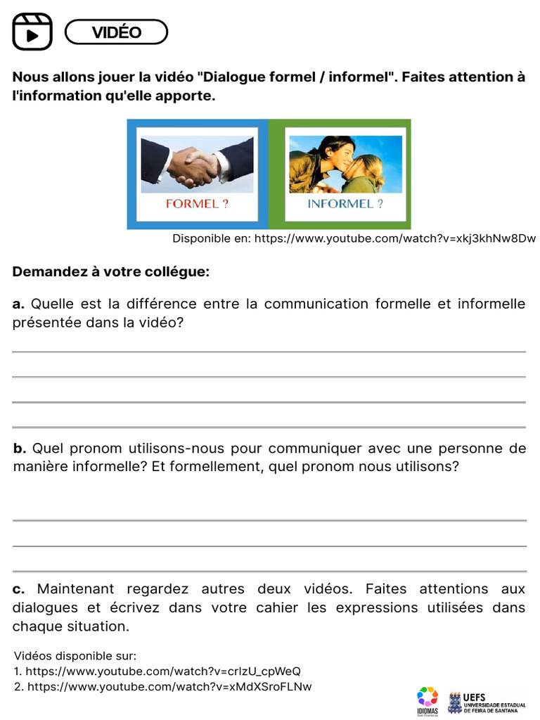 Formel Et Informelle | PDF