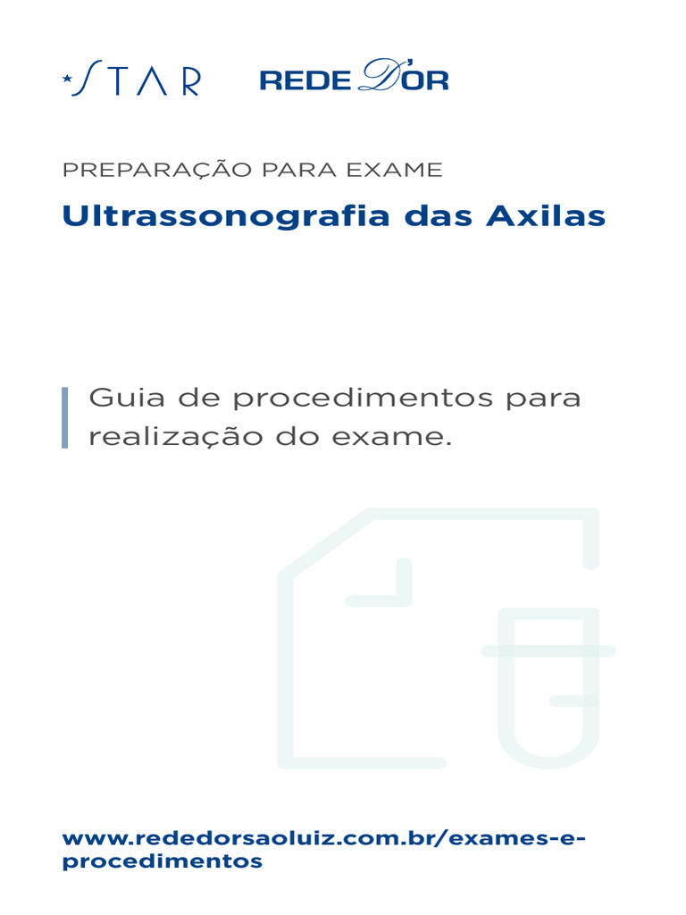 Rdsl Exame Ultrassonografia Das Axilas Preparo | PDF