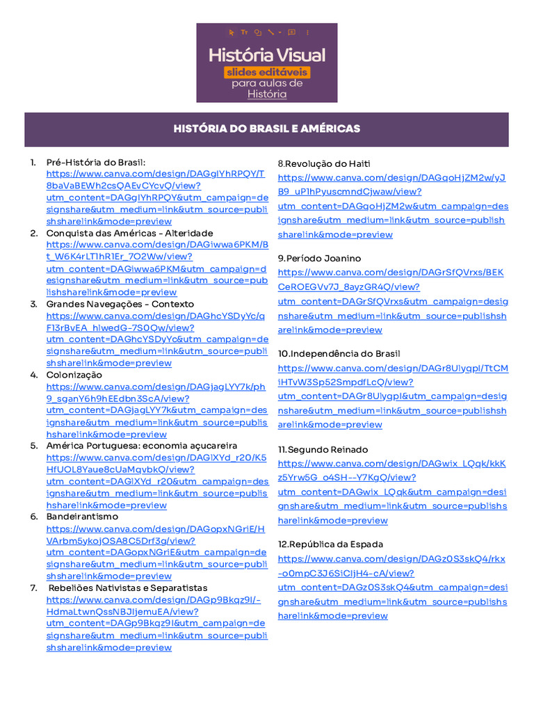 História Visual - Lista de Slides | PDF | Chess Theory | Chess Openings
