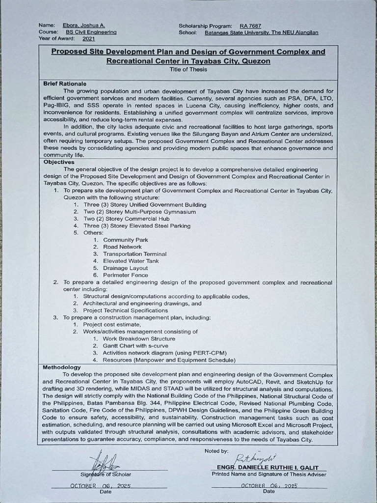 One-Page Abstract - Joshua Ebora | PDF